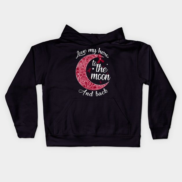 love sickle cell hero to the moon Kids Hoodie by TeesCircle